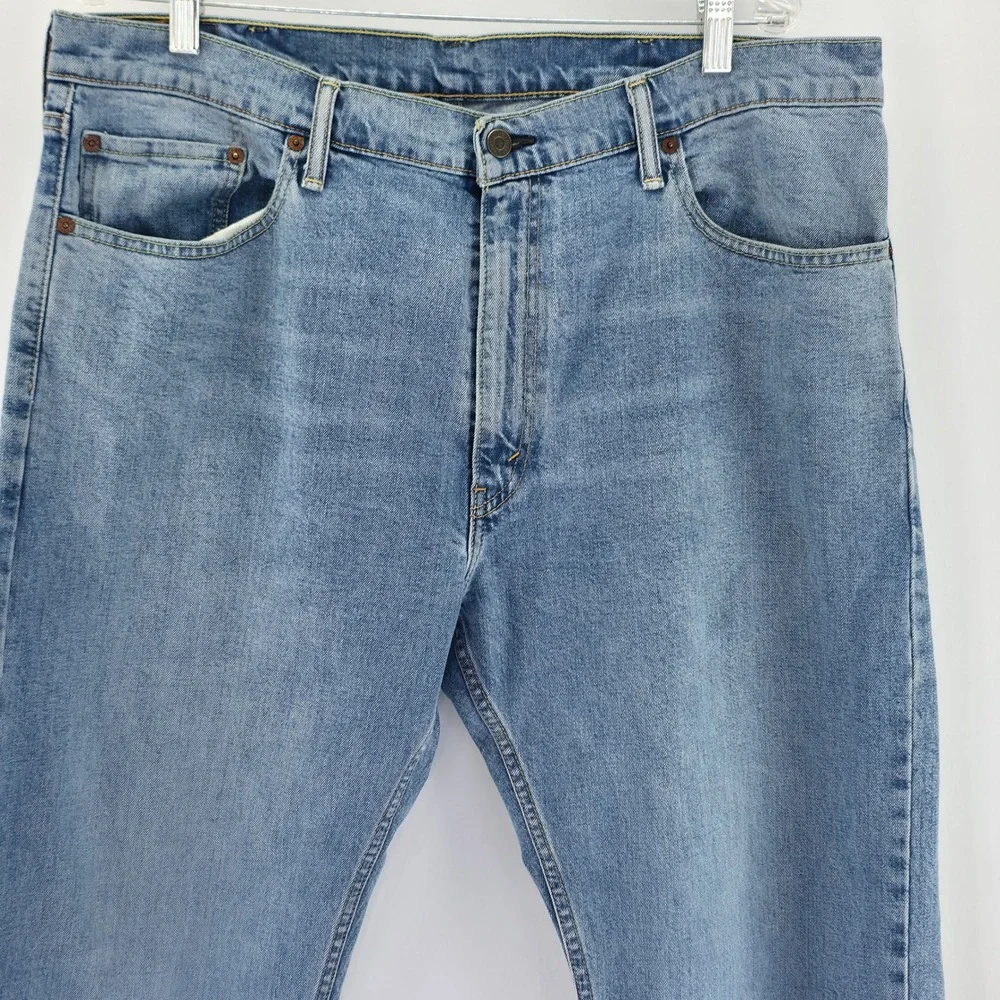 Levi's 505 Regular Fit Mens 40x30 Light Blue Denim Straight Leg Classic Jeans
